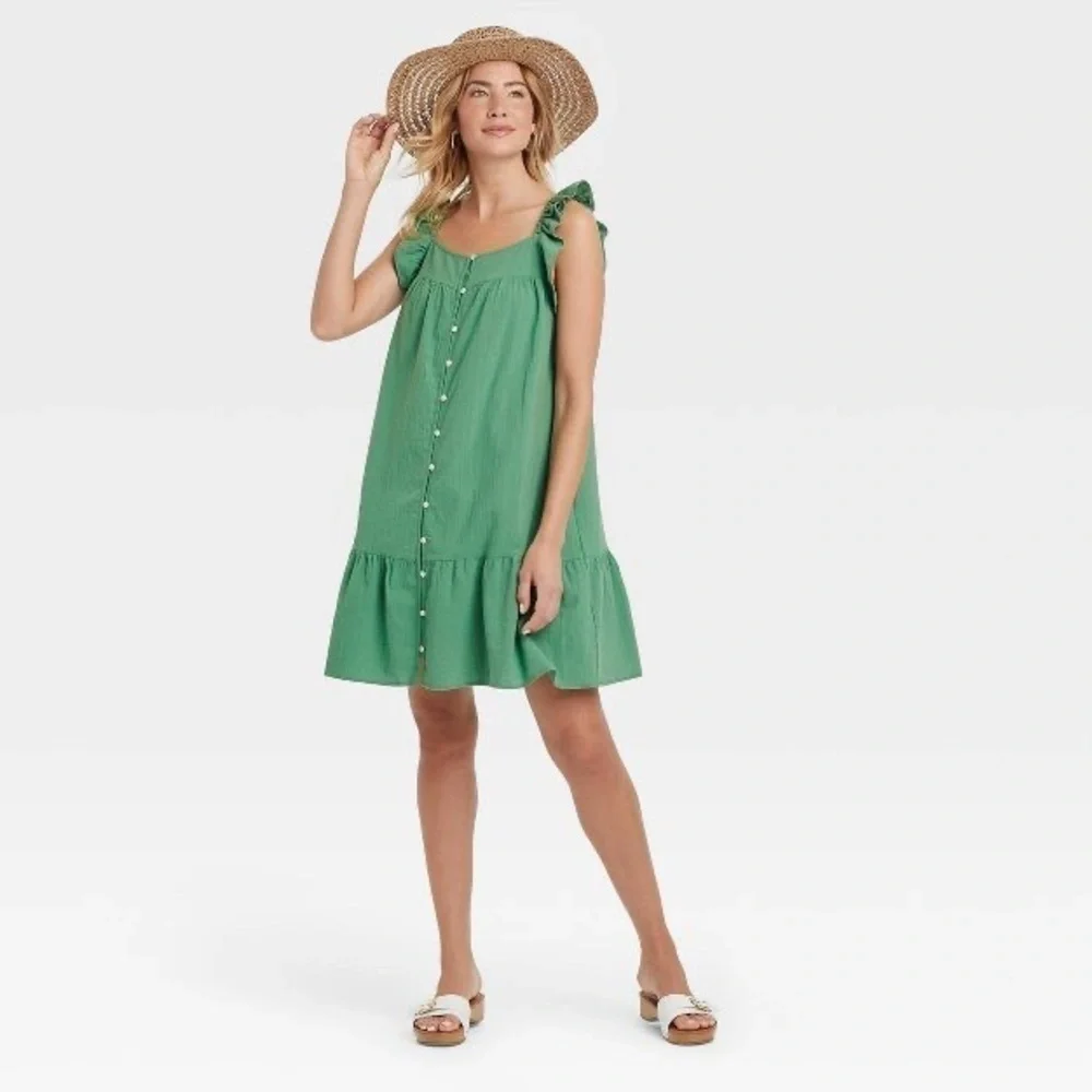 Women's Flutter Sleeveless Short Dress - Universal Thread™ nwt M